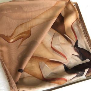 RARE Christian Louboutin Les Nudes 2013 Silk Scarf